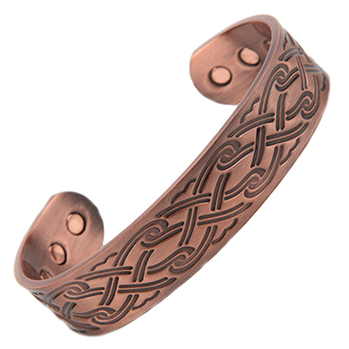 Copper Celtic Broad Magnetic Bracelet